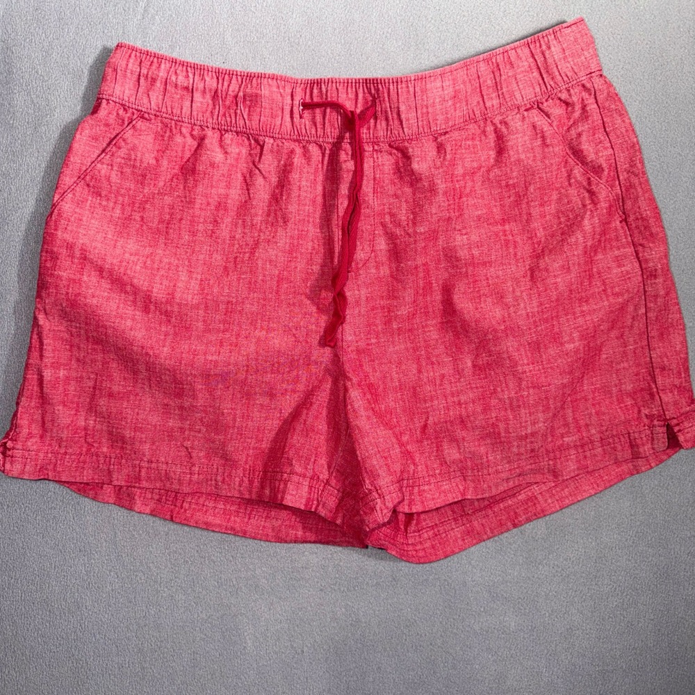 BCG Large Red Cotton Drawstring Casual Athletic Lounge Shorts Athleisure Summer